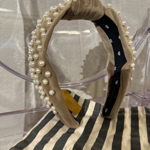 Lele Sadoughi Brown and Pearl Headband main image 5